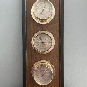 Vintage Springfield Weather Station Barometer Thermometer Humidity Made in USA
